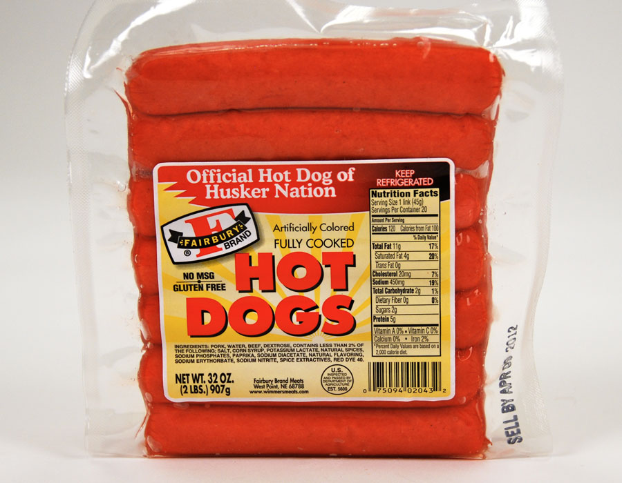 sej ly Serena Fairbury Skinless Red Hot Dogs