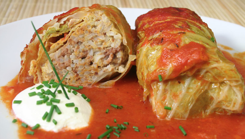 Bratwurst in Cabbage Rolls